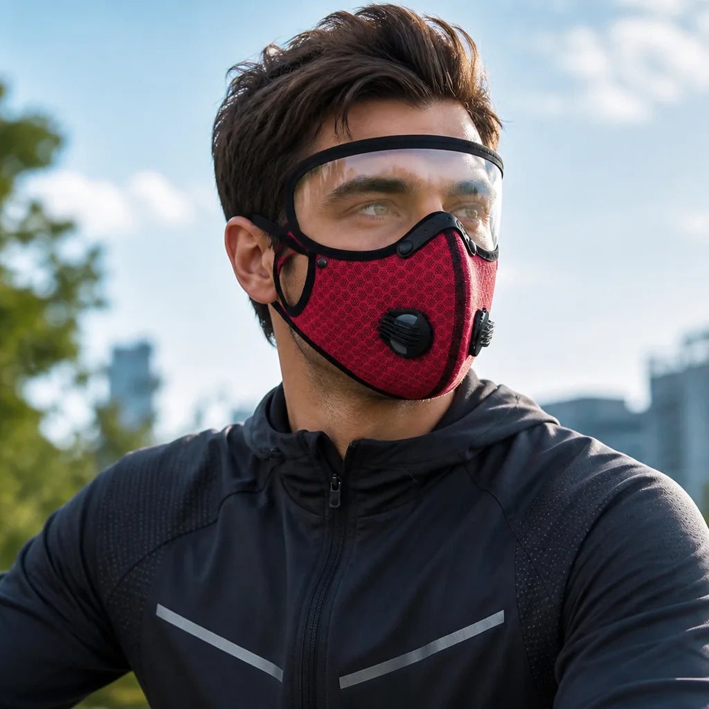 Dust Mask Activated Carbon Filter Breathable Adjustable Straps