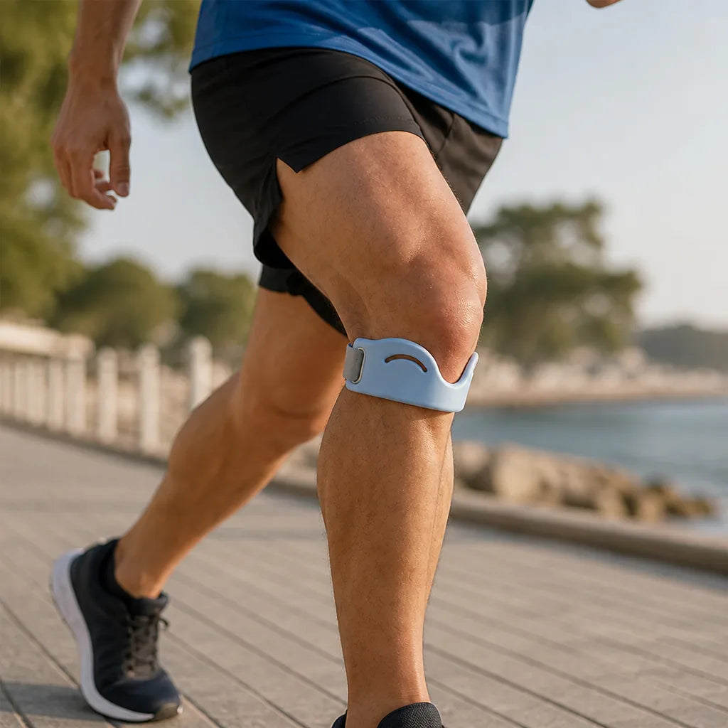 Patella Support Strap Shock-Absorbing V-Shaped Pad Breathable Silicone
