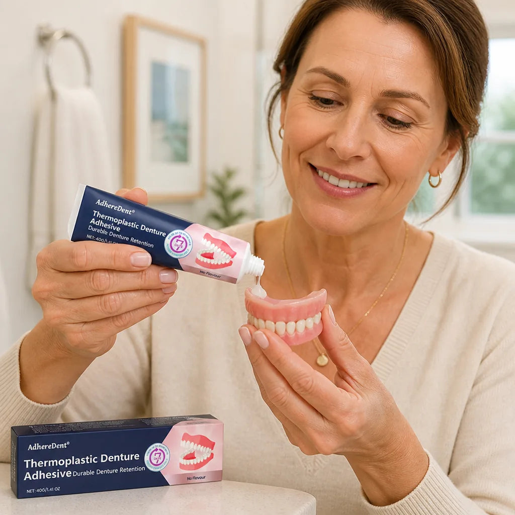 Denture Adhesive Moldable Custom Fit All-Day Hold