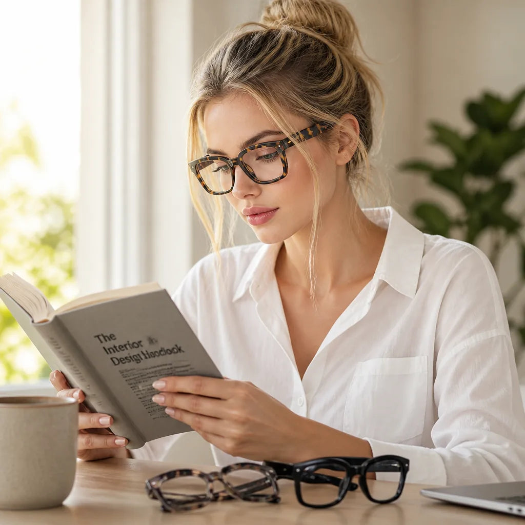 Reading Glasses Set Oversized Square Blue Light Blocking 3-Pack