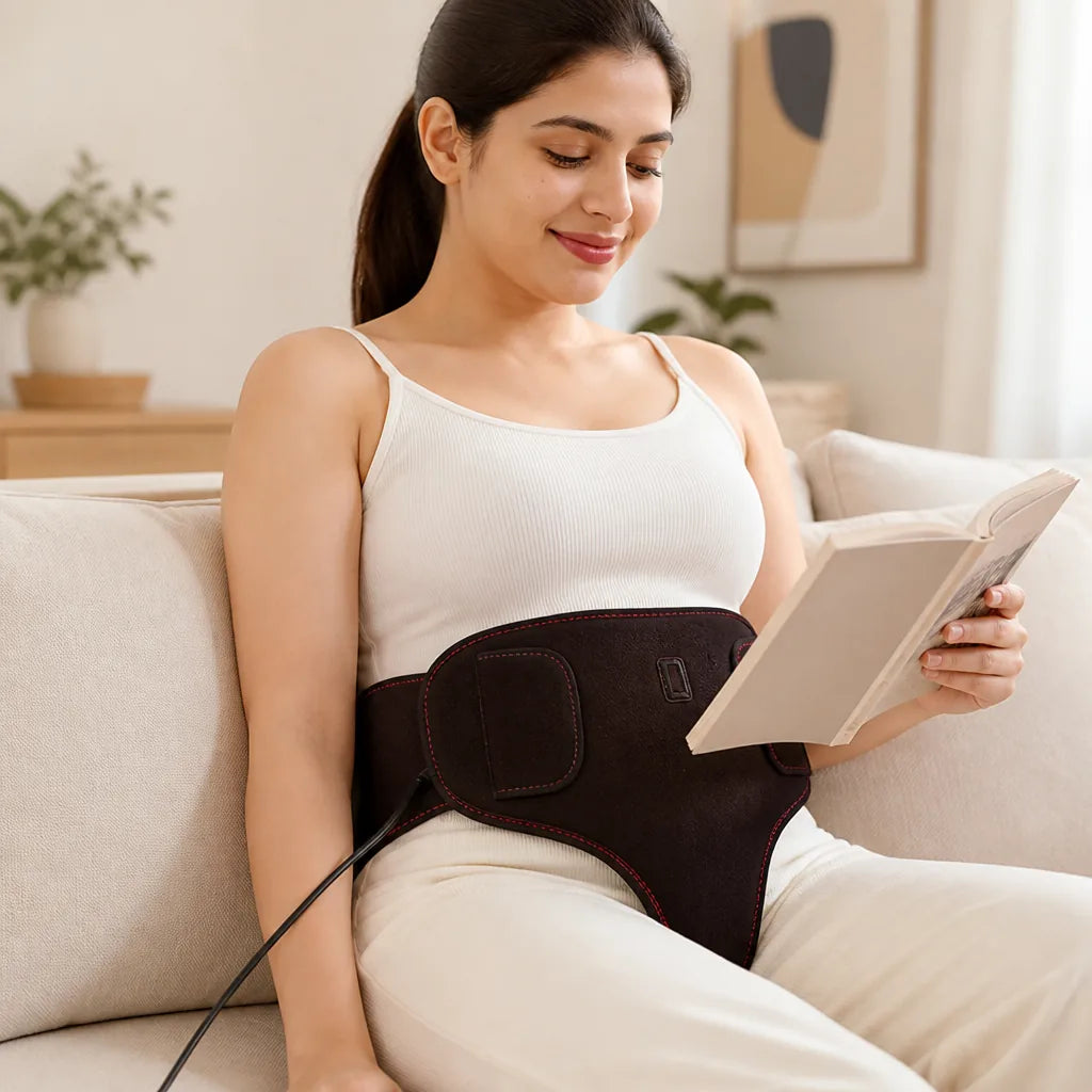 Menstrual Relief Belt Heat & Vibration 360 Degree Wrap