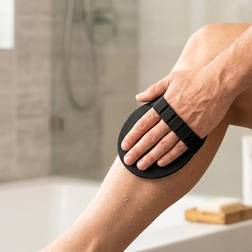 Body Exfoliating Glove Hygienic Non-Porous Gentle Exfoliation