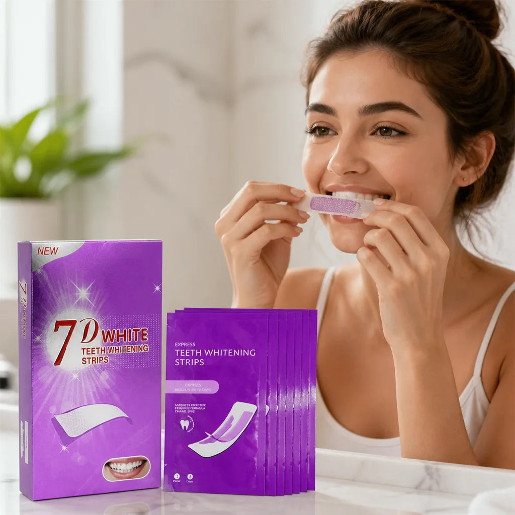 Teeth Whitening Strips Peroxide-Free Color-Correcting Mint