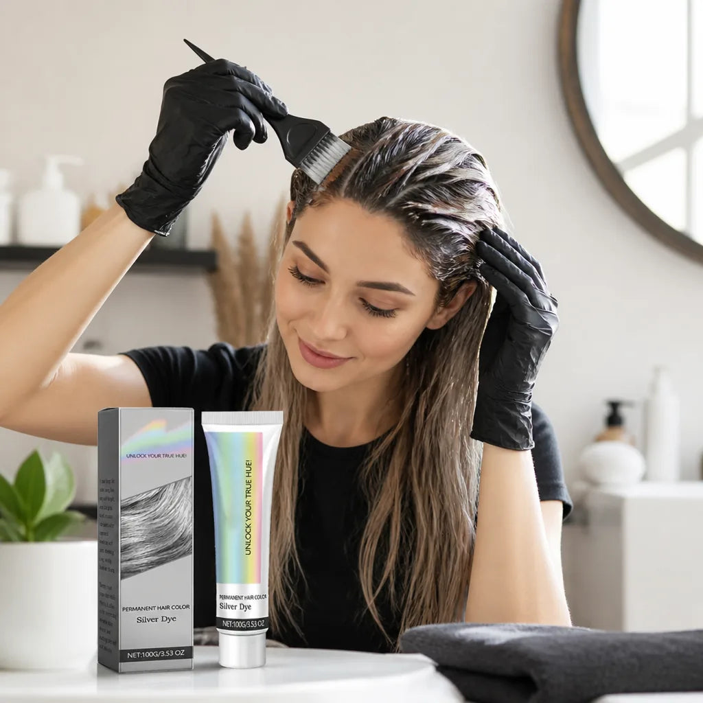 Hair Dye Silver Ammonia-Free Creamy Nourishing & Conditioning