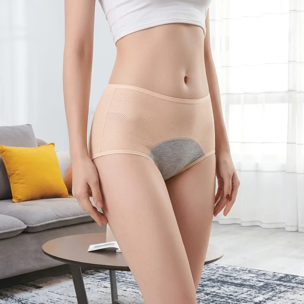 Period Underwear Multi-Layer Absorbent Odor-Blocking Reusable