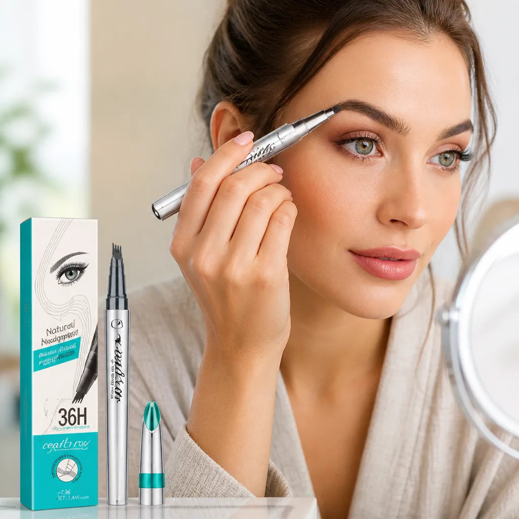Eyebrow Pen 4-Pronged Tip Waterproof & Smudge-Proof