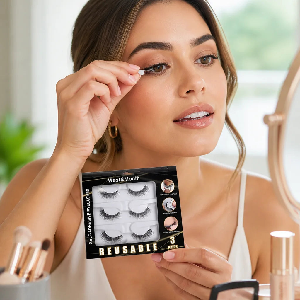 False Eyelashes Self-Adhesive Featherlight Reusable