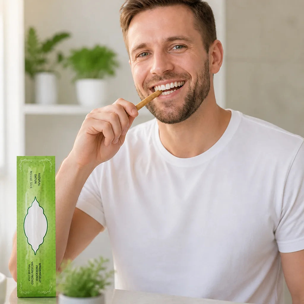 Miswak Toothbrush Sticks Plant Fiber Biodegradable Enamel Protection