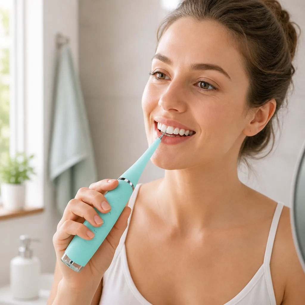 Ultrasonic Teeth Cleaner 12,000 Vibrations USB Rechargeable & Waterproof