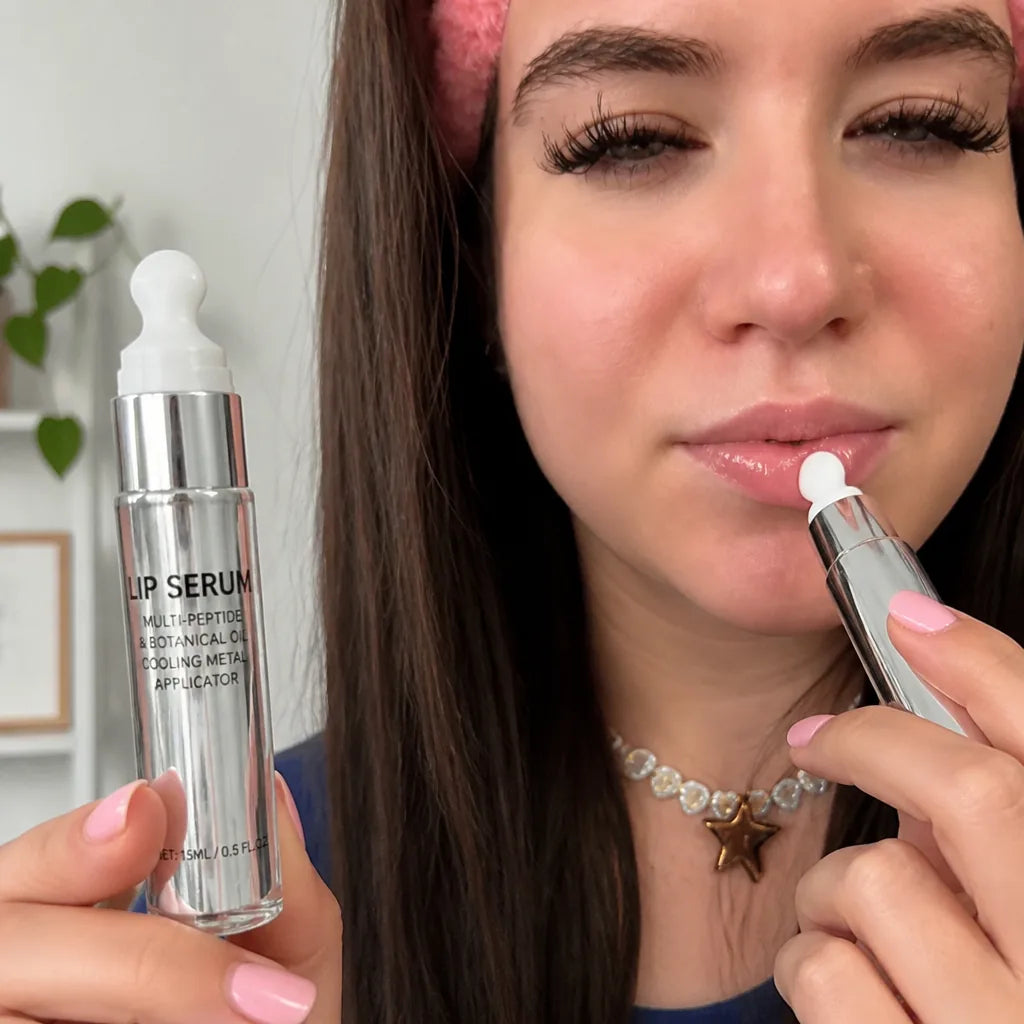 Lip Serum Multi-Peptide & Botanical Oil Cooling Metal Applicator