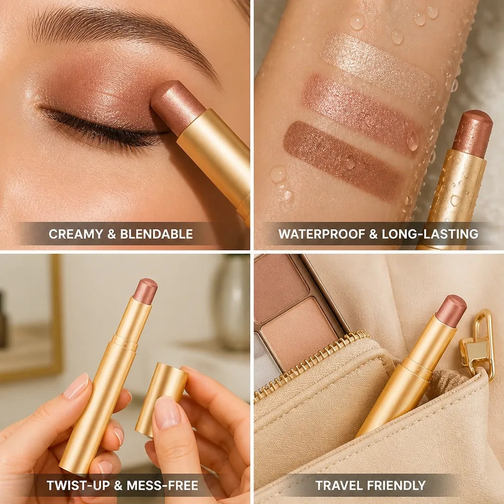 3-In-1 Eyeshadow Stick Creamy & Blendable Long-Lasting
