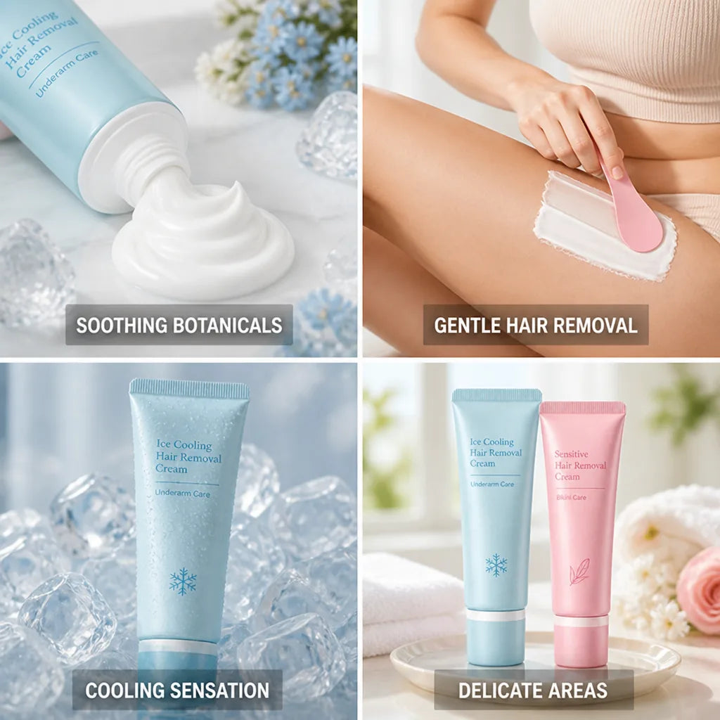Hair Removal Cream Delicate Areas Soothing Botanicals & Niacinamide