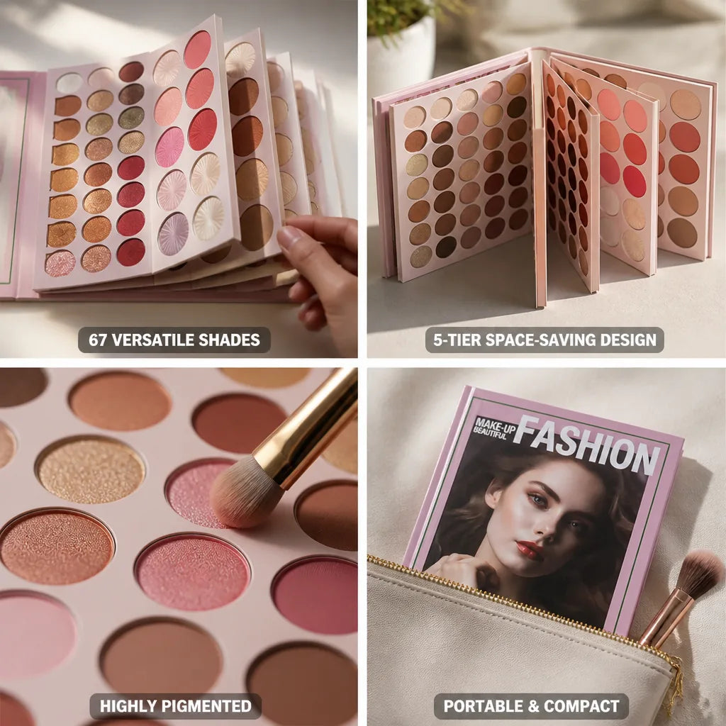 Makeup Palette 67 Shades 5-Tier Fold-Out