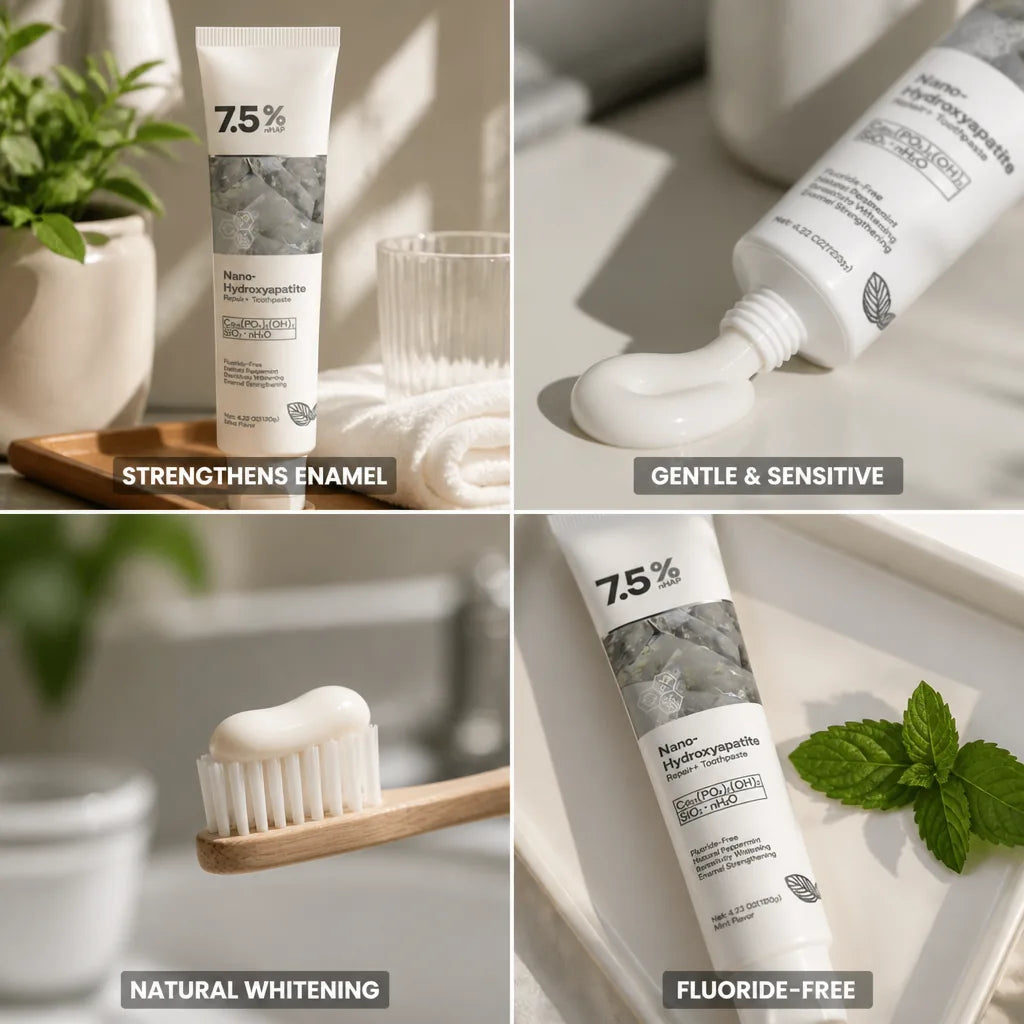Toothpaste Hydroxyapatite Enamel Repair Fluoride-Free