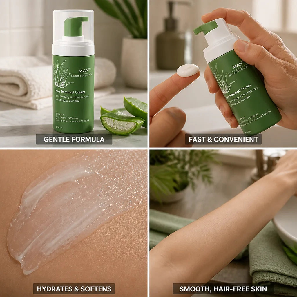 Facial Hair Removal Cream Gentle On Sensitive Skin Makeup-Ready