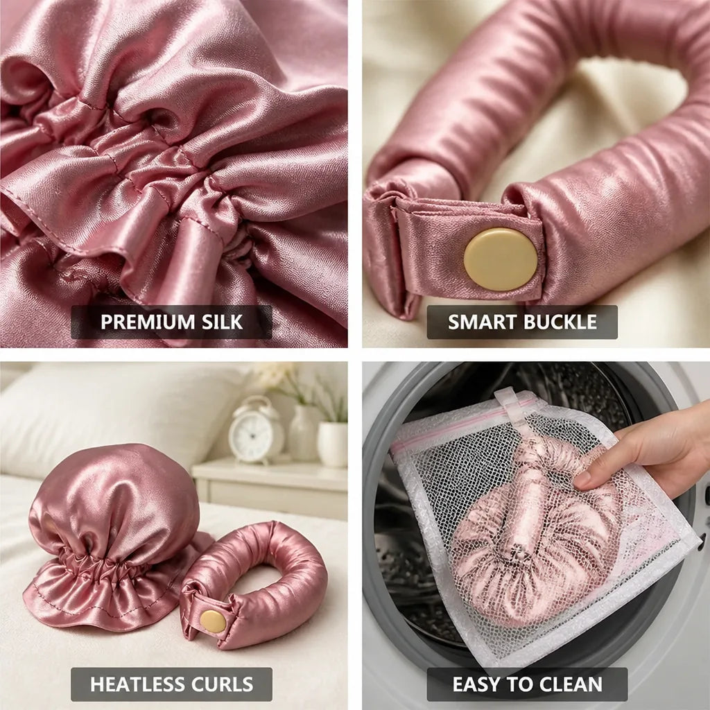 Hair Curling Set Heatless Silk Smart Buckle Set of Two