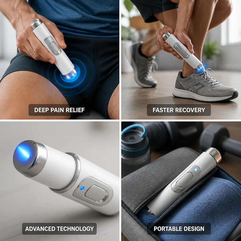 Shockwave Therapy Device Deep Tissue Activation Non-Invasive Portable