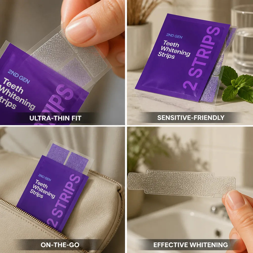 Whitening Strips Sensitive-Friendly Ultra-Thin Mint