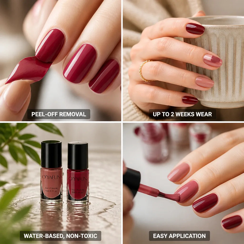 Nail Polish Peel-Off Water-Based Long-Lasting