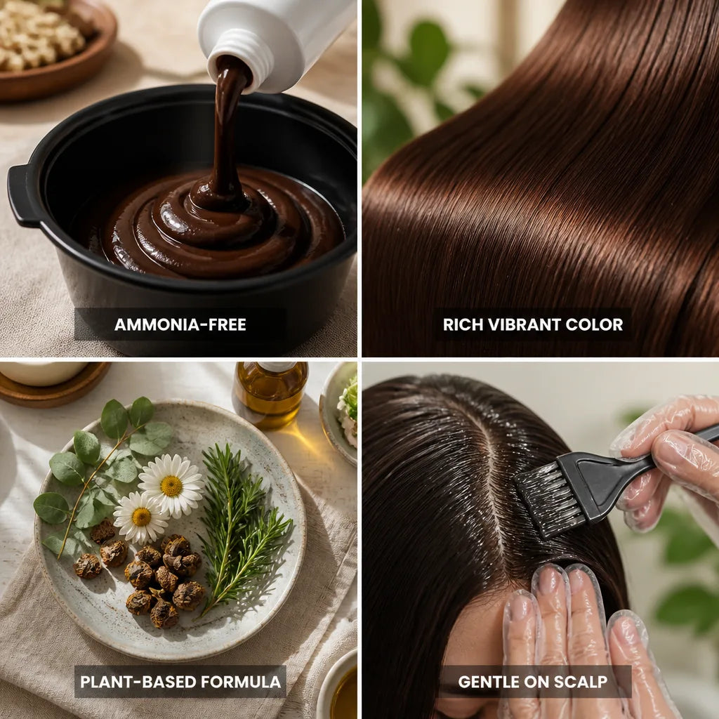 Hair Dye Plant-Based Ammonia-Free Scalp-Friendly
