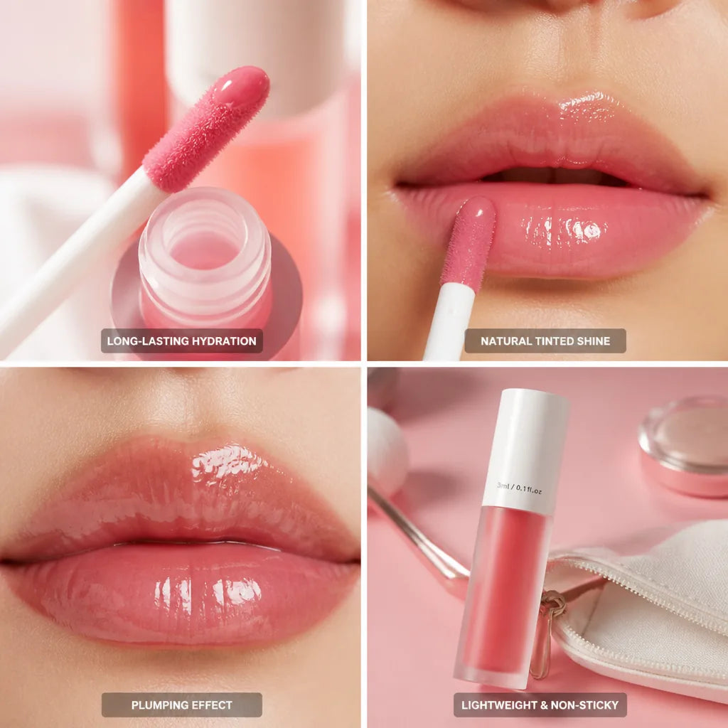 Tinted Lip Gloss Hydrating Plumping Sheer Shine