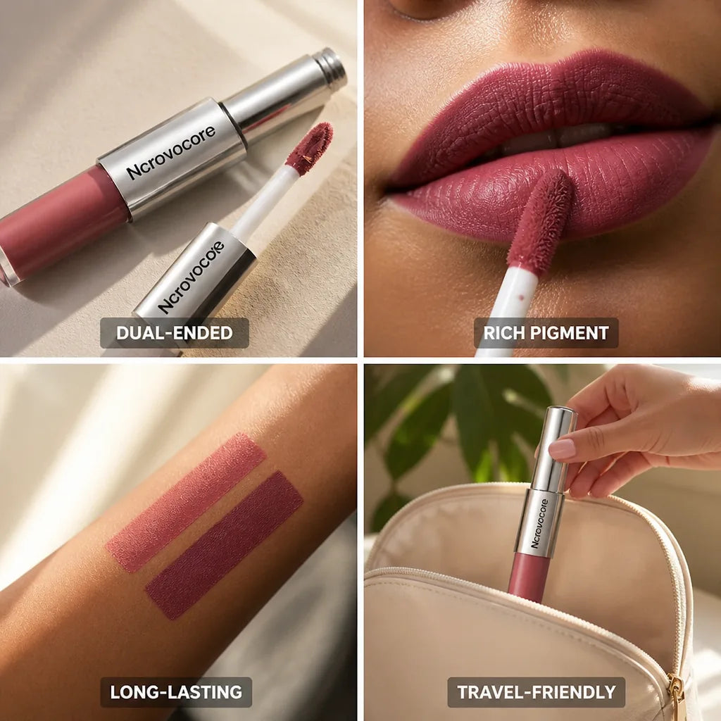 Lip Colour Duo Dual-Ended Matte Long-Lasting Wear