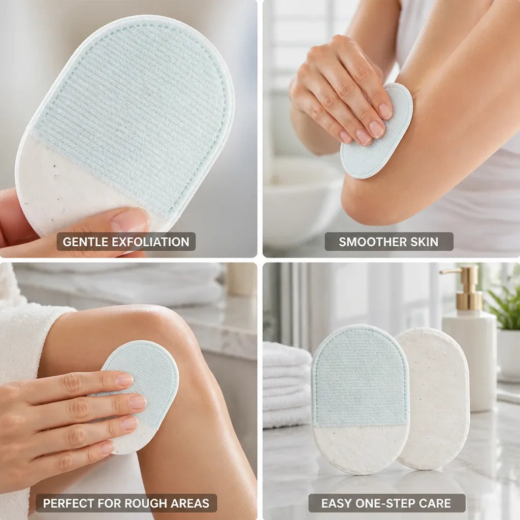 Exfoliating Pads Gentle Buffing For Elbows Knees & Arms