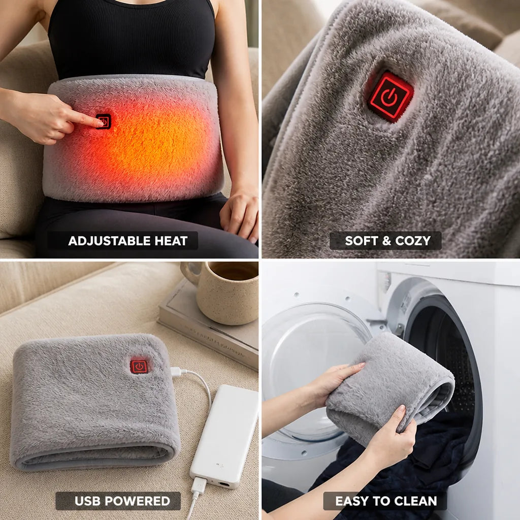 Waist Belt Graphene Heating USB Powered 3 Heat Levels