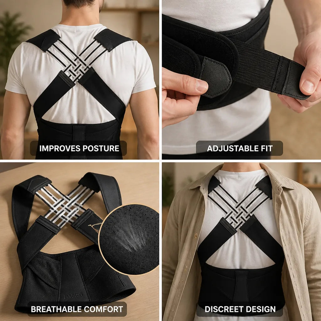 Posture Brace Adjustable Back & Shoulder Support