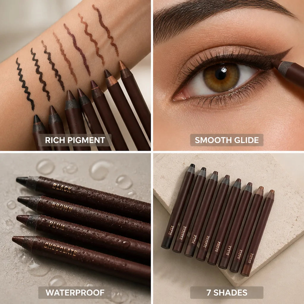 Eyeliner Pencil 24-Hour Waterproof Creamy Glide