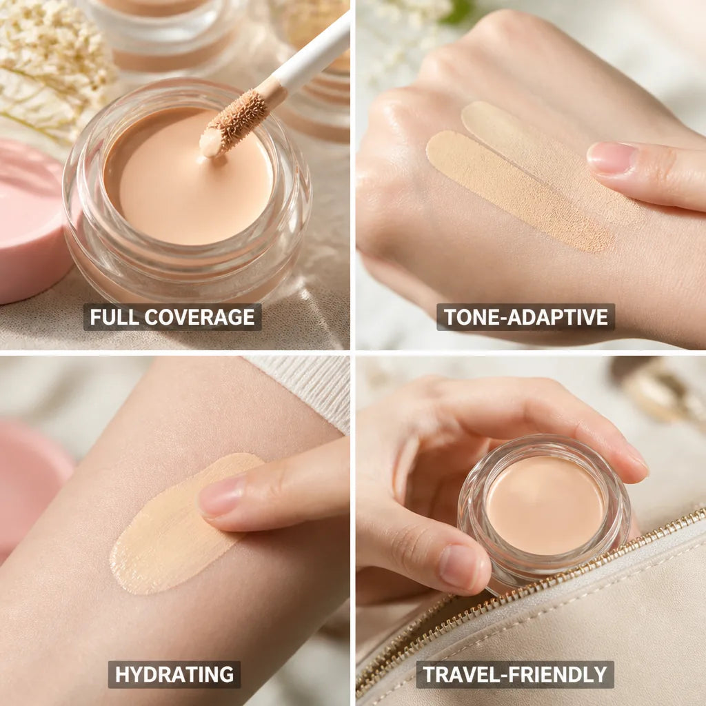 Under Eye Brightening Concealer Tone-Adaptive Full Coverage Crease-Free