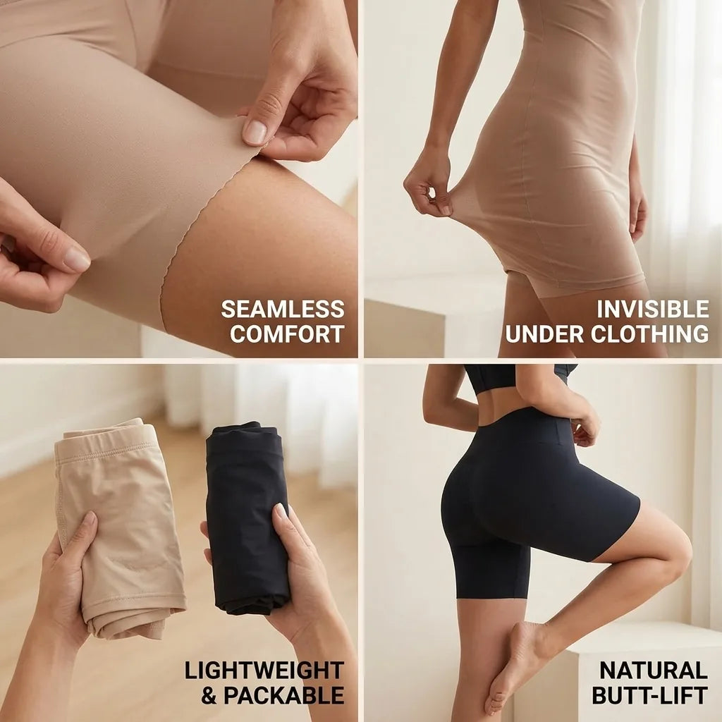 Sculpting Shorts Seamless Laser-Cut Tummy Control & Thigh Slimming