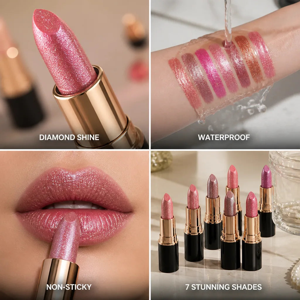 Lipstick Set Diamond-Shine Waterproof Set of 7