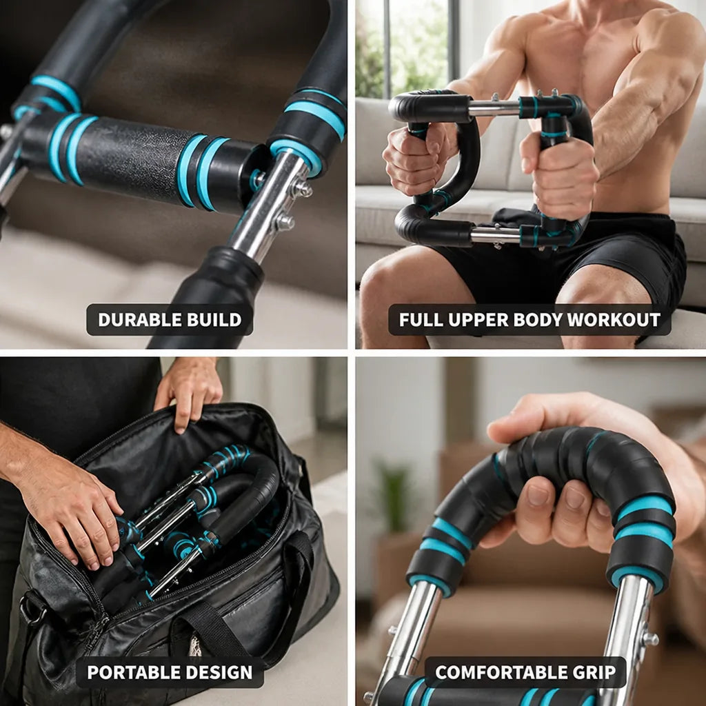 Twist Arm Strength Trainer Metal Spring & Foam Handles