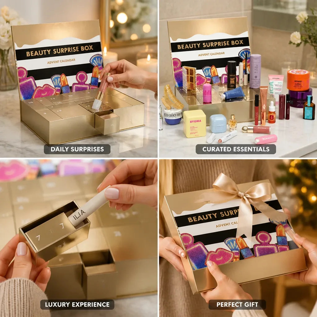 Beauty Advent Calendar 24-Day Curated Skincare Makeup Haircare