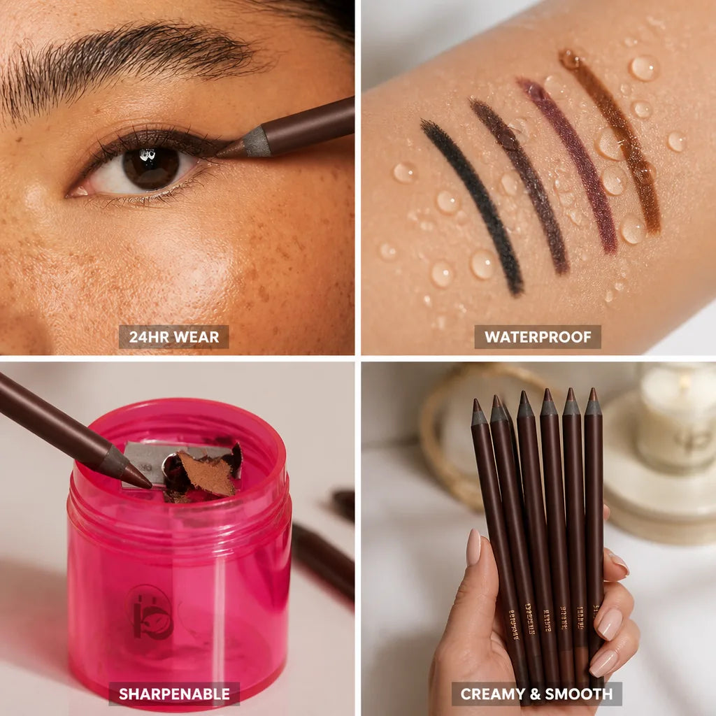 Eyeliner Duo 24-Hour Waterproof Creamy Sharpenable Pencil