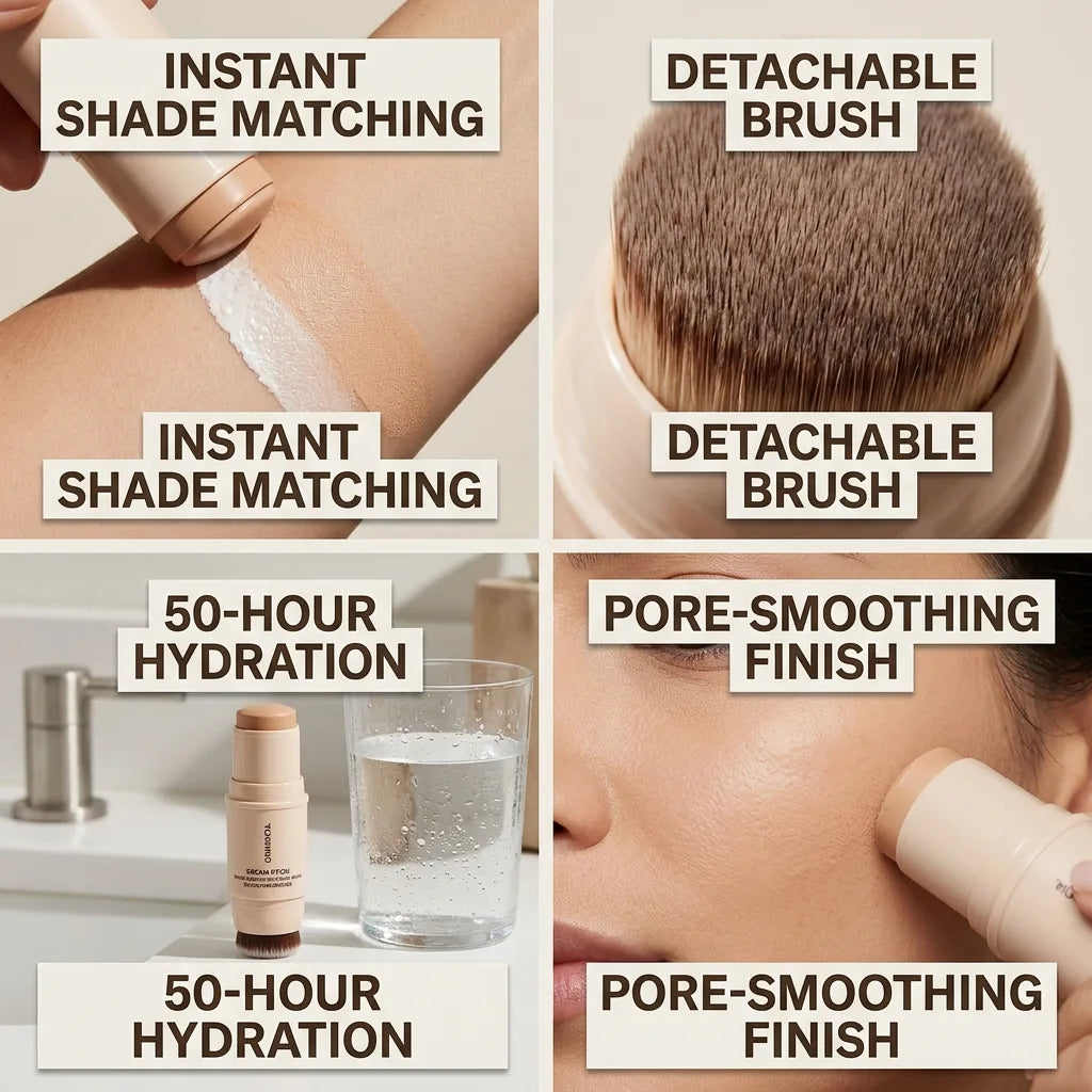 Cream Stick Shade-Adapting Detachable Brush 50-Hour Hydration