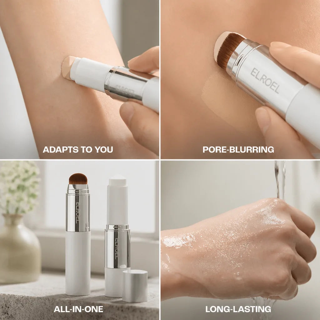 Color-Changing Stick Foundation Collagen-Infused Pore-Blurring