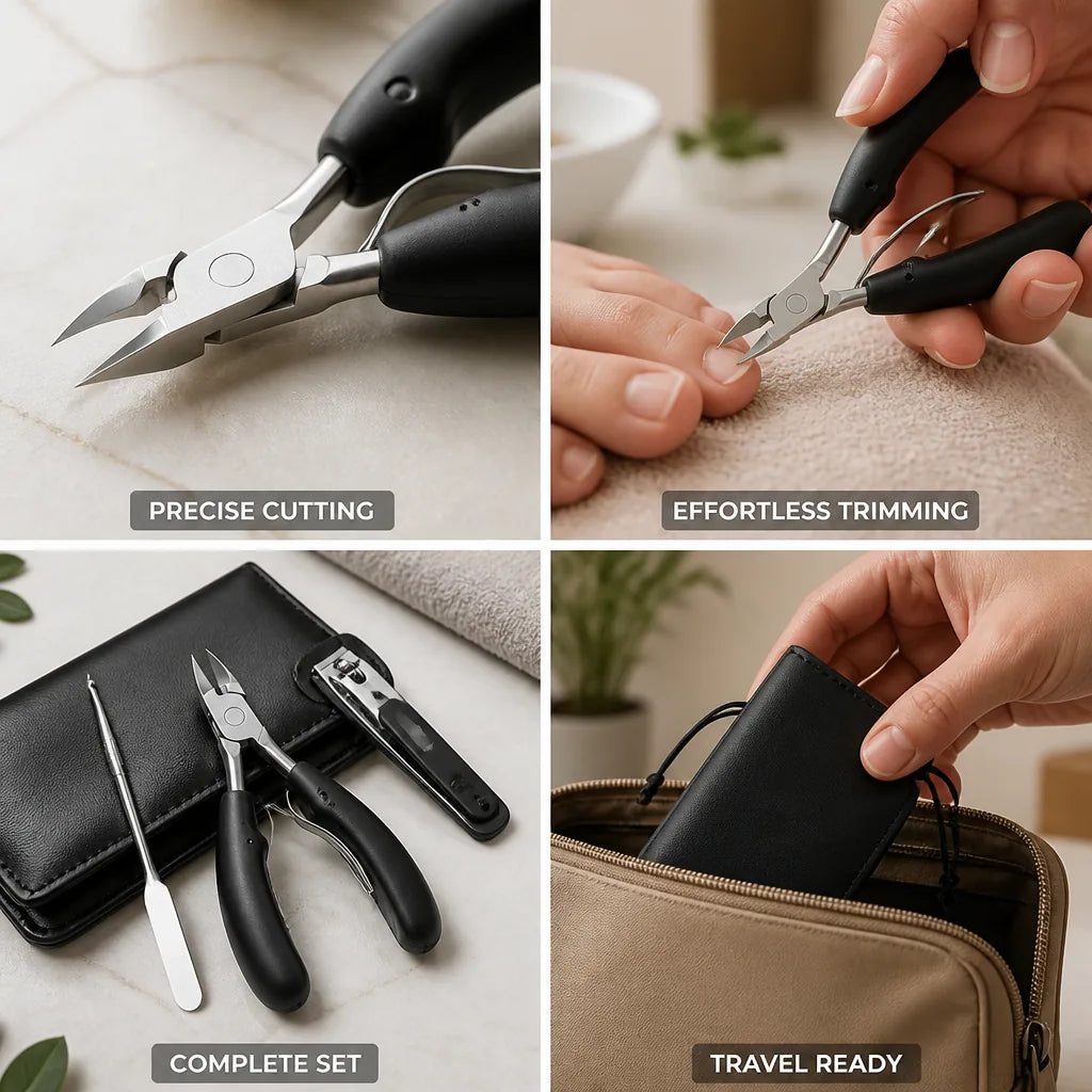 Nail Clippers & Scissors Surgical Stainless Steel Non-Slip Handles