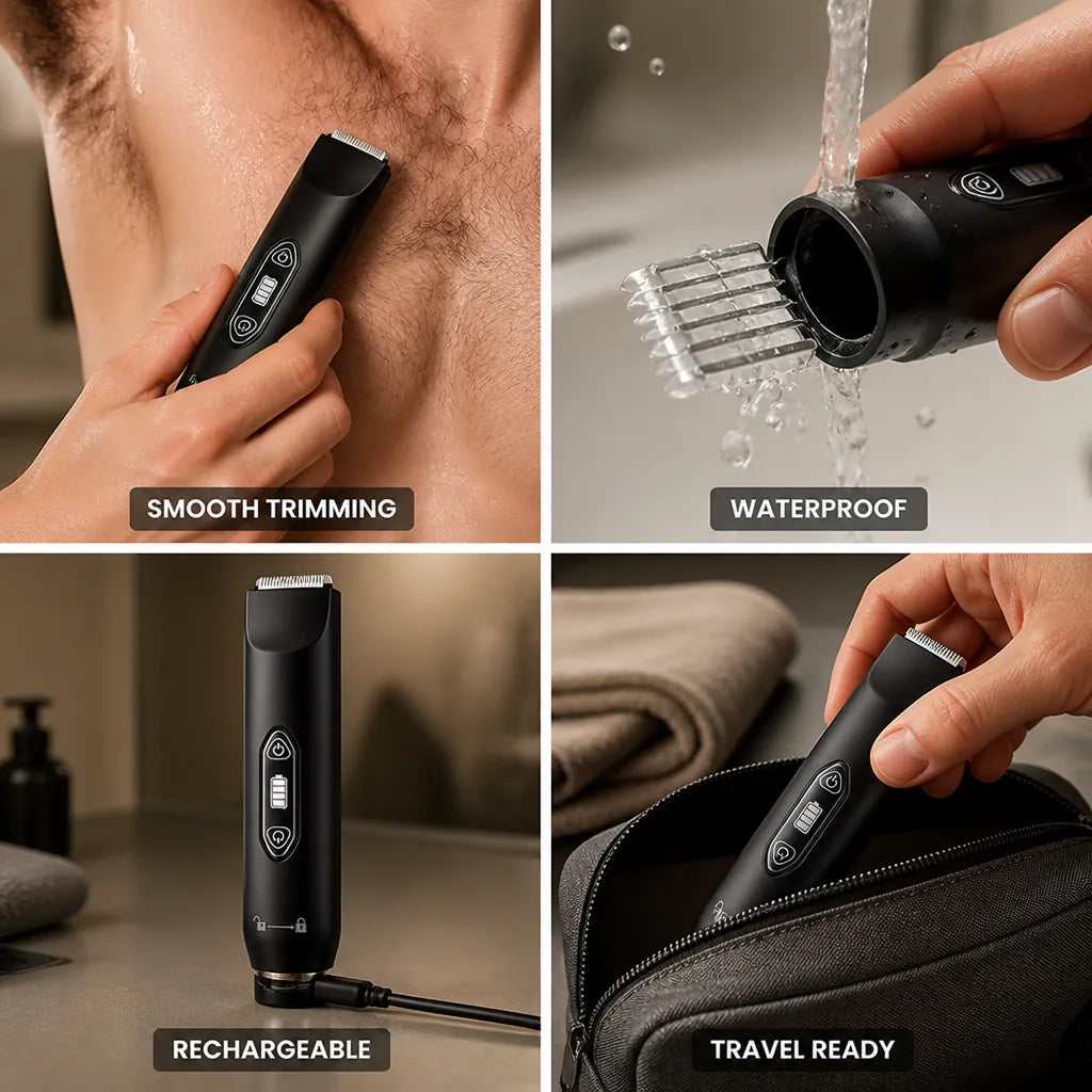 Body & Facial Shaver Wet & Dry Dual Heads