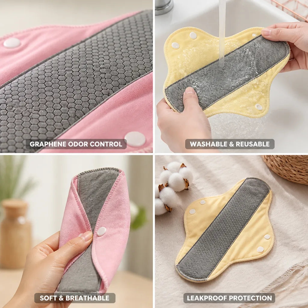 Women's Reusable Pad Graphene Leakproof Washable