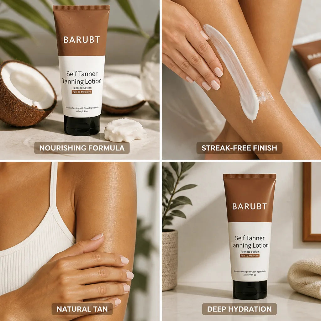Self-Tanning Body Lotion Streak-Free Hydrating Shea & Coconut