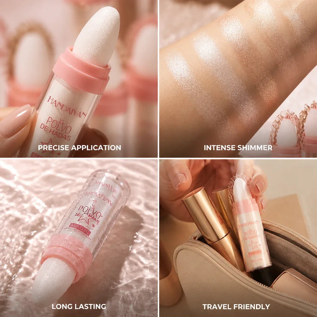 Highlighter Pen Sponge Foam Tip Long-Lasting Shimmer