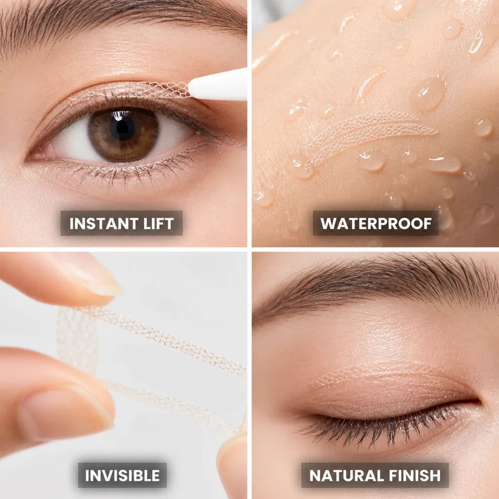 Double Eyelid Stickers Water-Activated Invisible Hypoallergenic