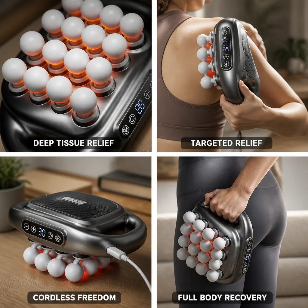 Massage Gun Deep Stroke 16 Interchangeable Heads