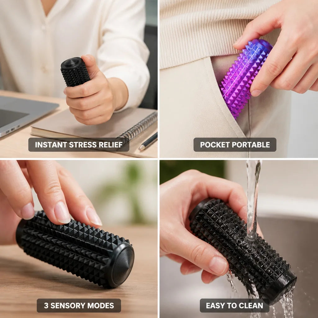 Pocket Stress Reliever Compact & Quiet Three Sensory Modes