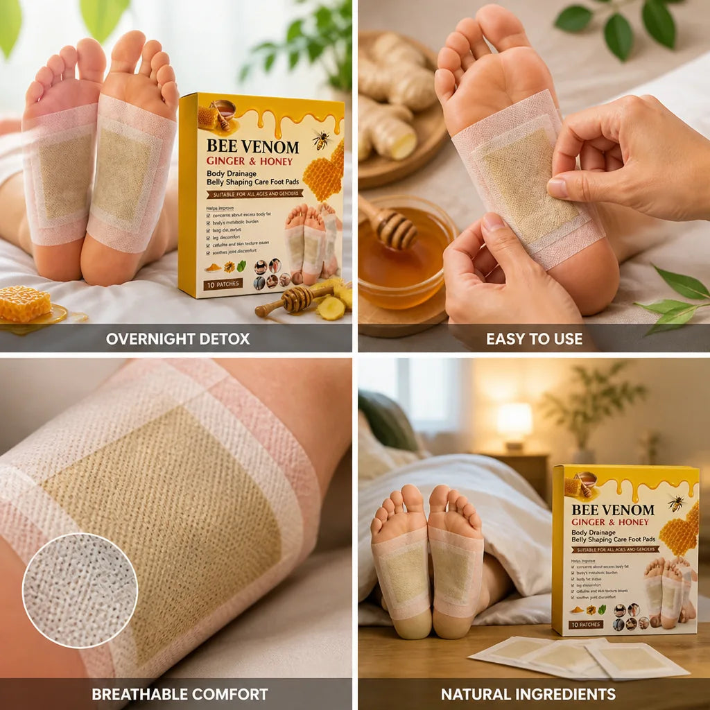 Overnight Foot Patches Bee Venom & Botanical 10 Pack