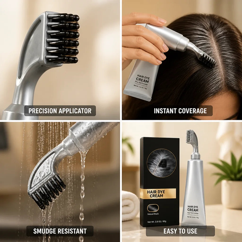 Root Touch-Up Comb Instant Gray Coverage Smudge Resistant
