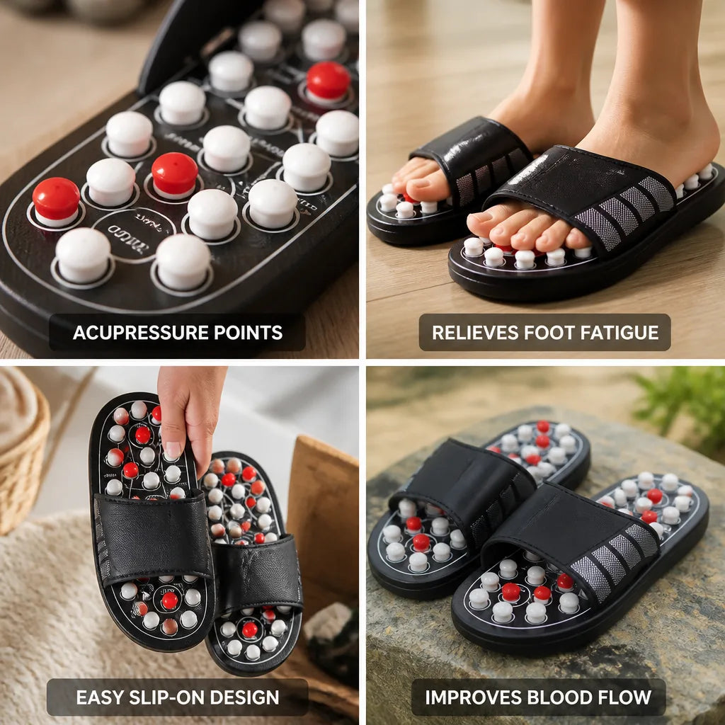 Reflexology Massage Slides Built-In Acupressure Slip-On