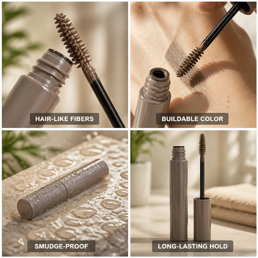 Tinted Eyebrow Gel Smudge-Proof Buildable Hair-Like Fibers